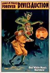 Werbung für Charles Yales Devils Auction, veröffentlicht 1899